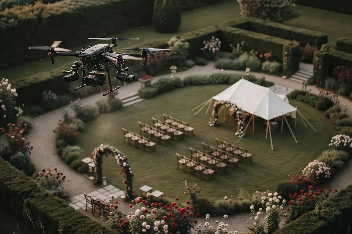 Illustration : L'usage du drone en photographie de mariage en France : reglementation DGAC, aut