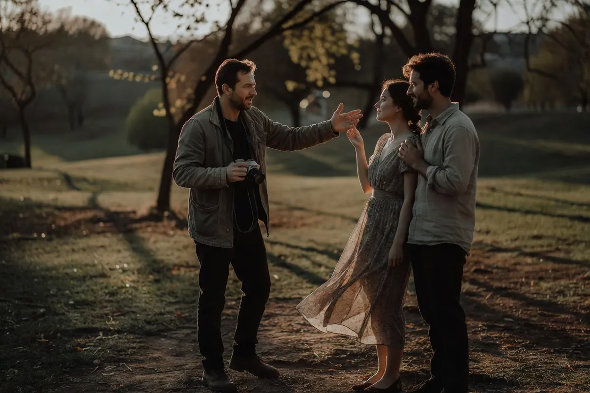 Illustration : Interview fictive d'un photographe de mariage specialiste des poses naturelles :