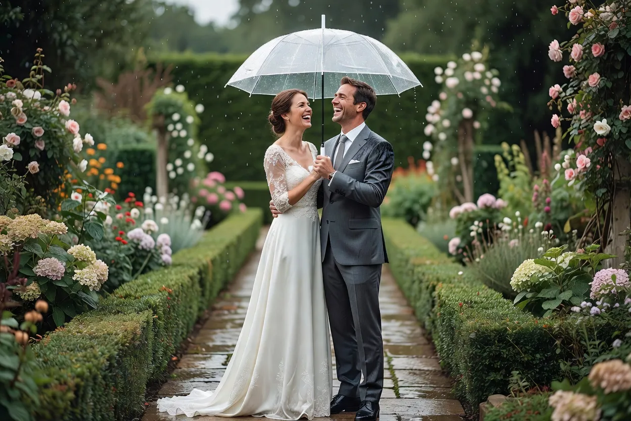 Illustration : photos de mariage sous la pluie, les solutions d'un bon photographe