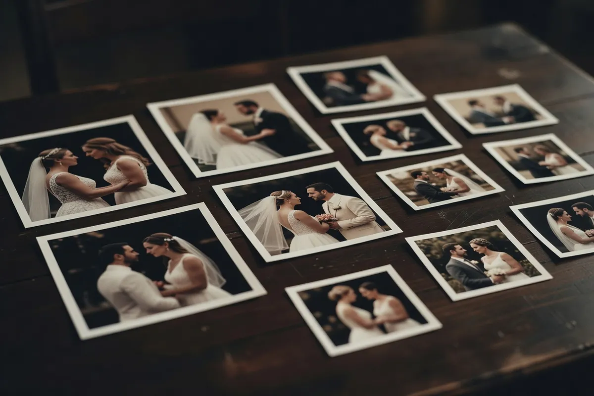 Illustration : Les tirages papier de photos de mariage : papier baryte vs papier standard, resi